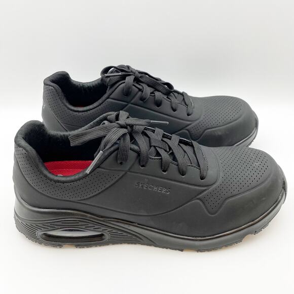 Skechers Work Womens Uno Deloney Shoes Size 9.5 Black Comp Toe NMT SR NIB - Picture 4 of 12